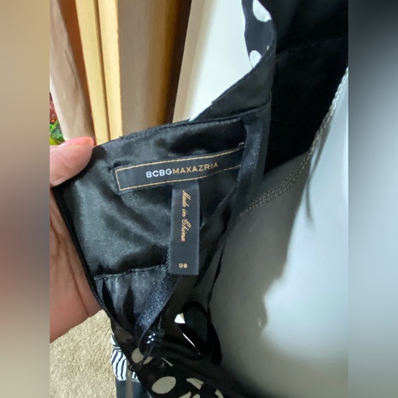 BCBG Polka black & White Dot Dress SZ 08 - Picture 4 of 6